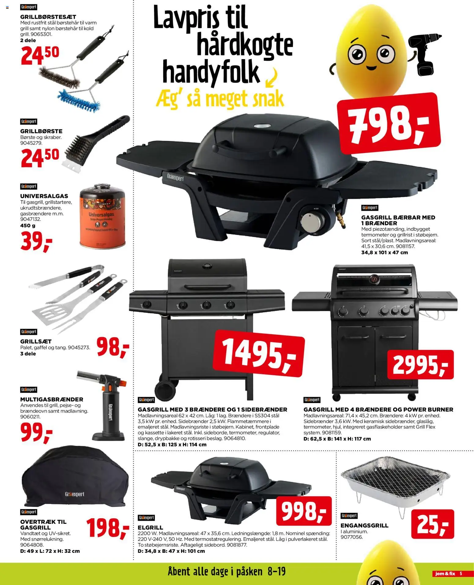 Jem & fix tilbudsavis – gyldig fra 29.03.2026 | Side: 5 | Produkter: Børste, Termometer, Grill