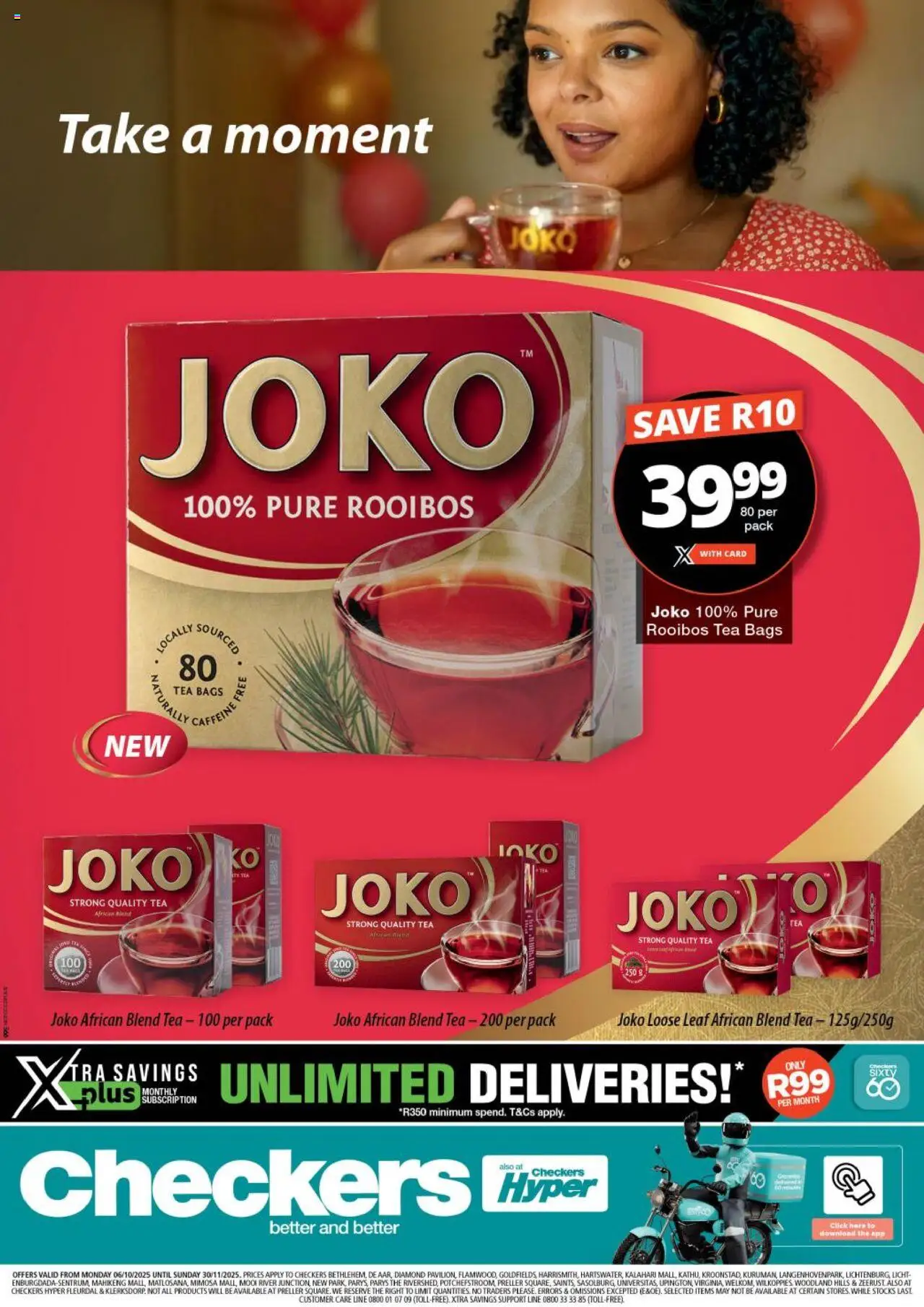 New Checkers catalogue – valid from 06.10.2025 | Page: 1 | Products: Tea