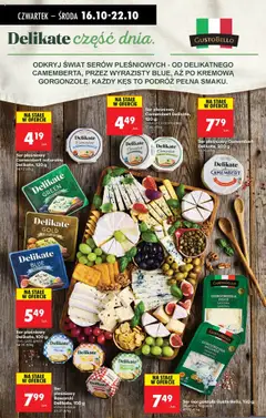 Pogląd oferty "Ser Gorgonzola Gusto Bello, 150 g:, Ser Gorgonzola Gusto Bello, 150 g: pikantna, łagodna" - ważna od 16.10.2025 | Strona: 31 | Produkty: Ser pleśniowy, Ser, Ser gorgonzola, Gorgonzola