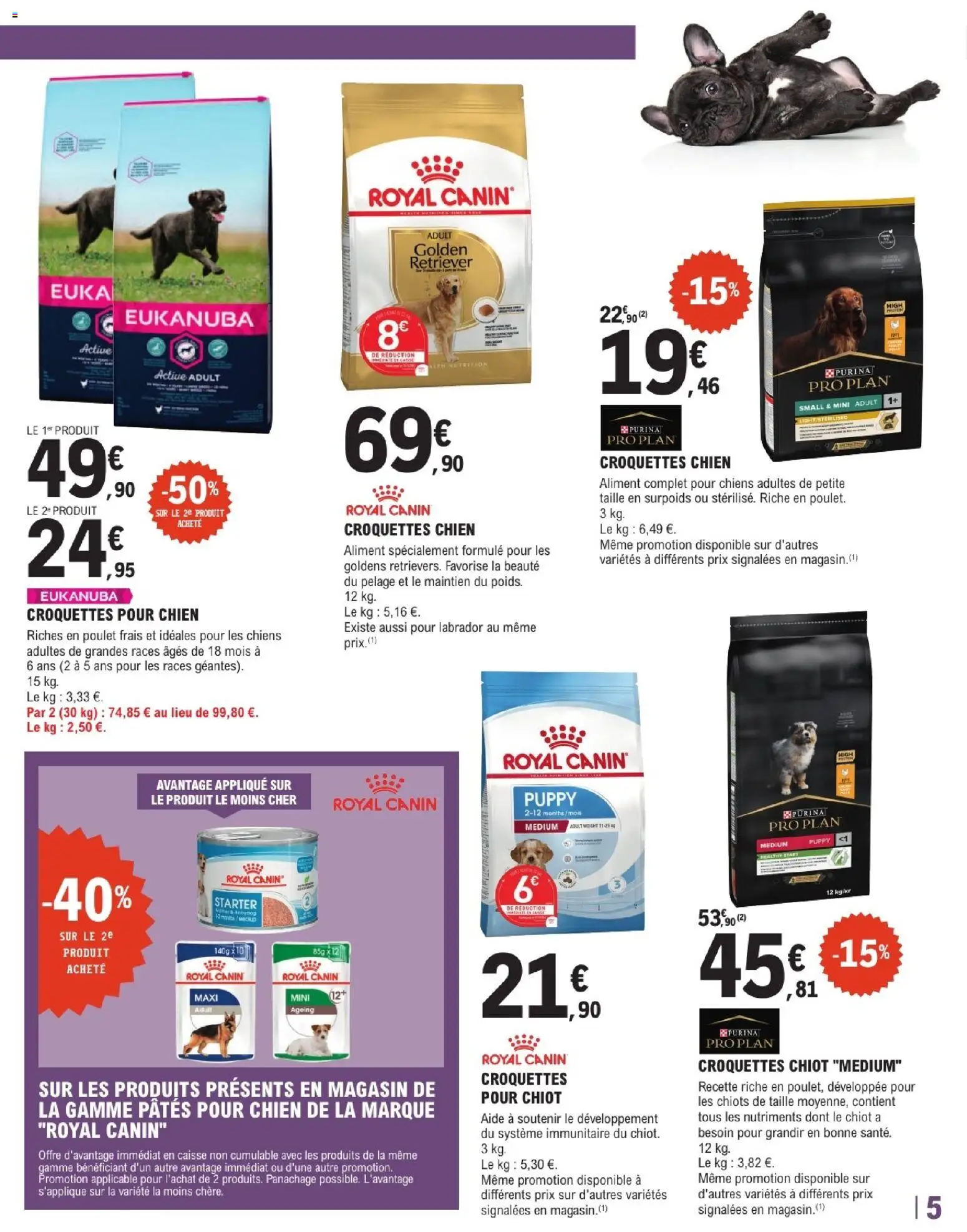 {H1} | Page: 5 | Produits: Croquettes pour chien, Pâtes