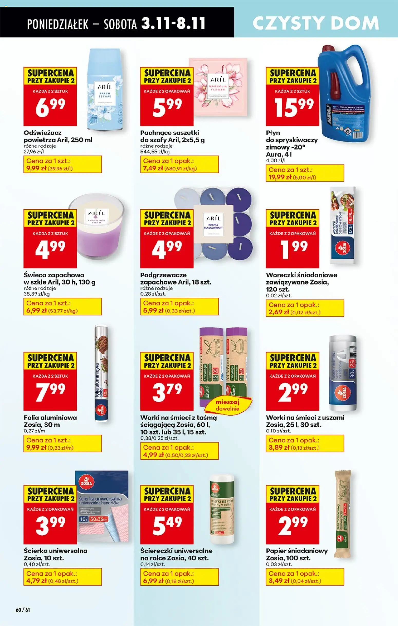 Biedronka gazetka od 03.11.2025 | Strona: 82 | Produkty: Odświeżacz, Papier śniadaniowy, Odświeżacz powietrza, Płyn do spryskiwaczy