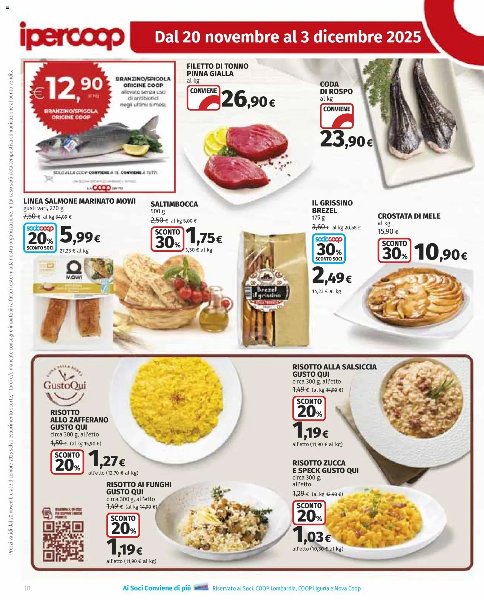 Volantino Ipercoop del 20.11.2025 | Pagina: 10 | Prodotti: Speck, Salsiccia, Zucca, Tonno