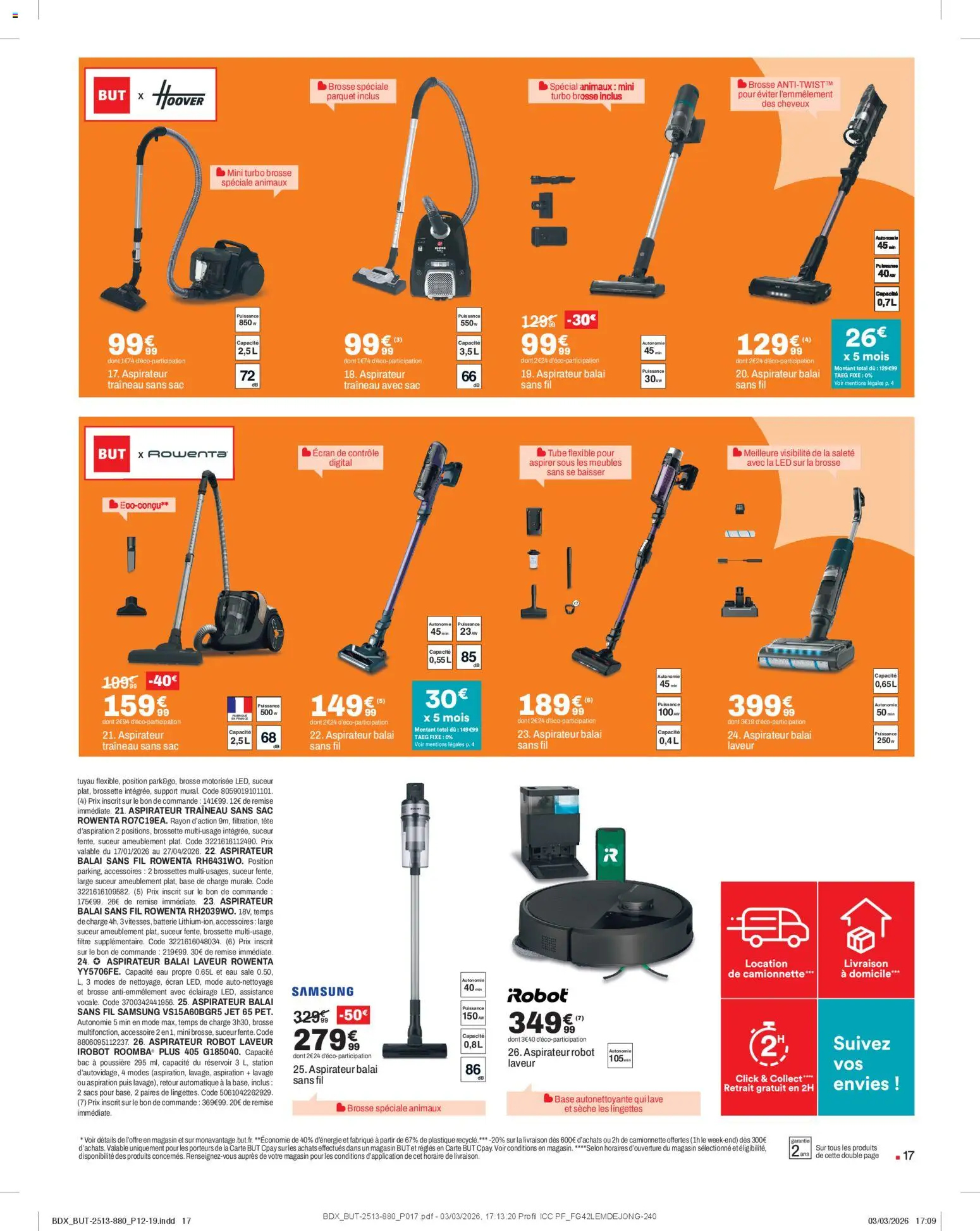 {H1} | Page: 17 | Produits: Filtre, Robot, Aspirateur balai, Batterie