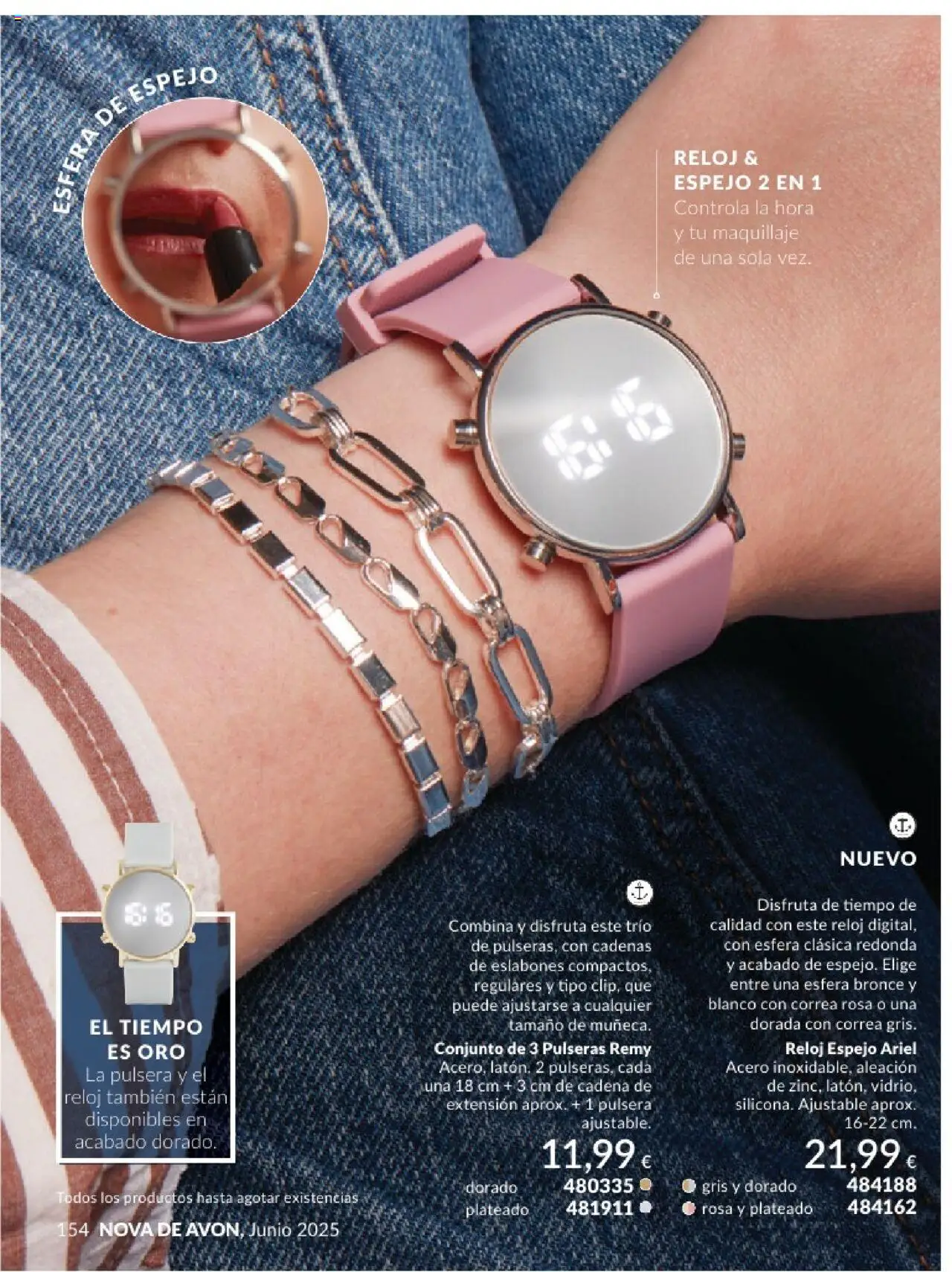 Catálogo AVON campaña 6 │ válido desde el 01.06.2025 | Página: 154 | Productos: Maquillaje, Reloj, Espejo