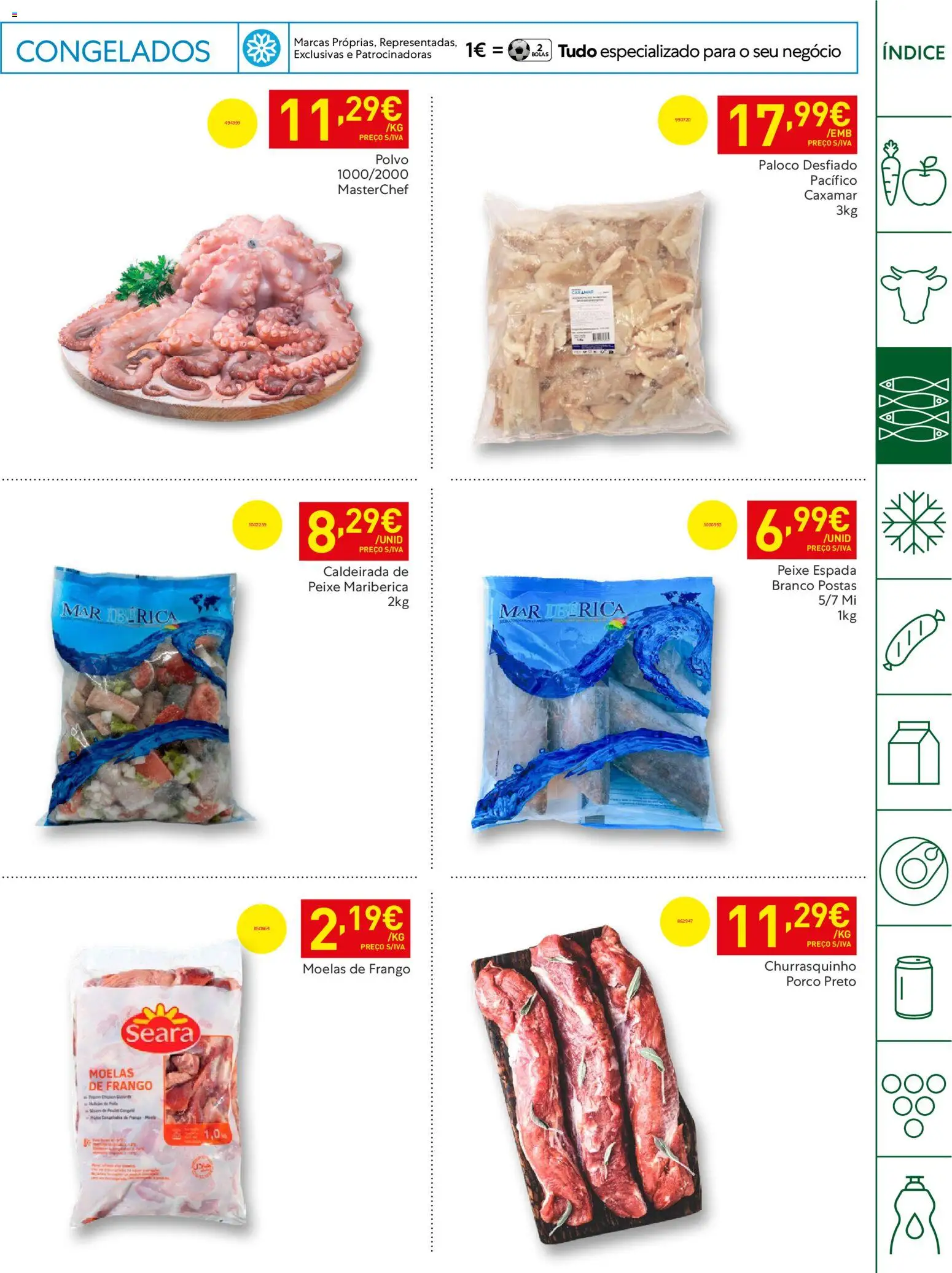 Recheio Horeca │ válido de 28.04.2026 | Página: 9 | Produtos: Caldeirada de peixe, Frango, Polvo, Peixe