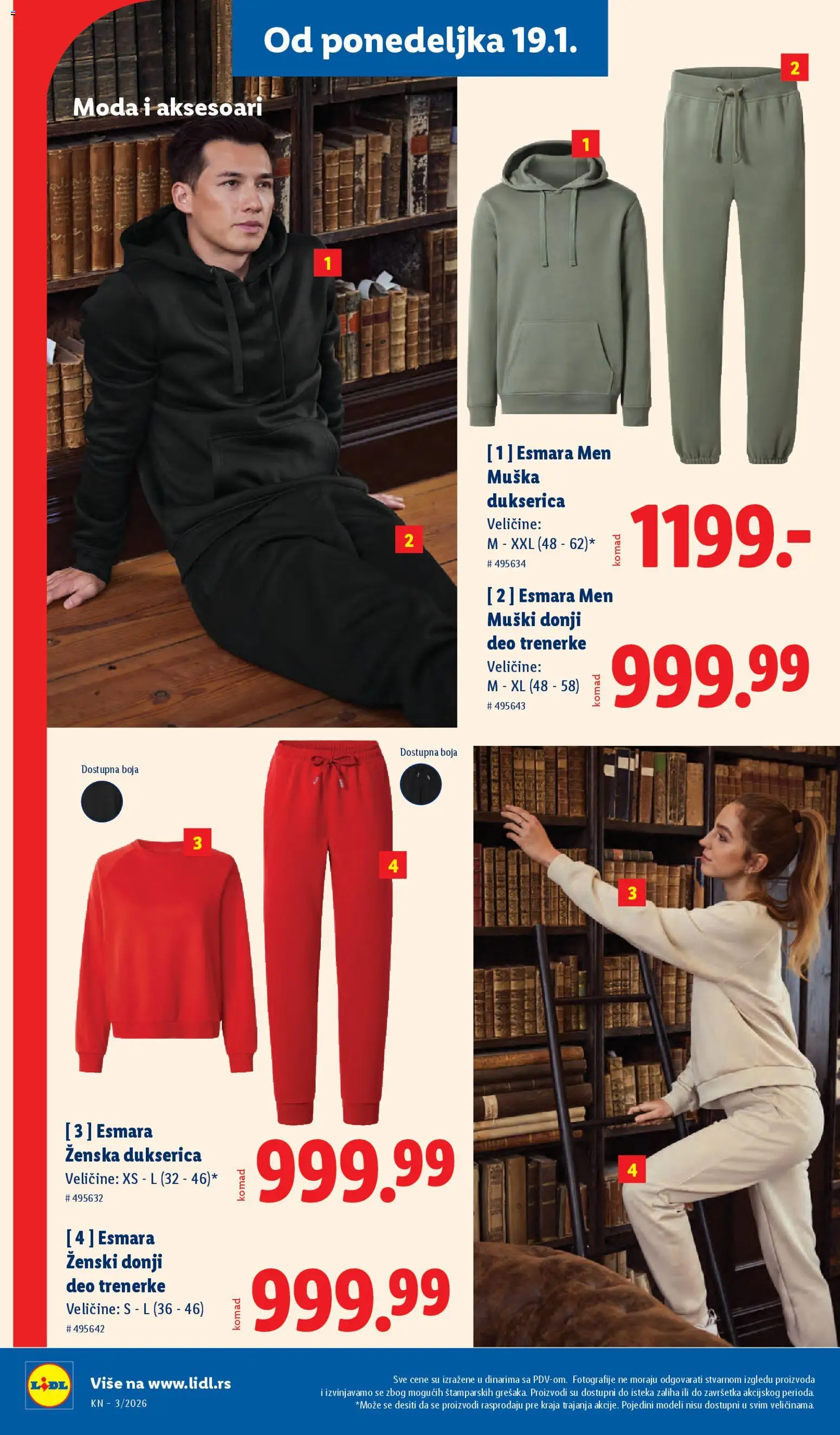 Lidl katalog - važi od 15.01.2026 | Strana: 58 | Proizvode: Trenerke