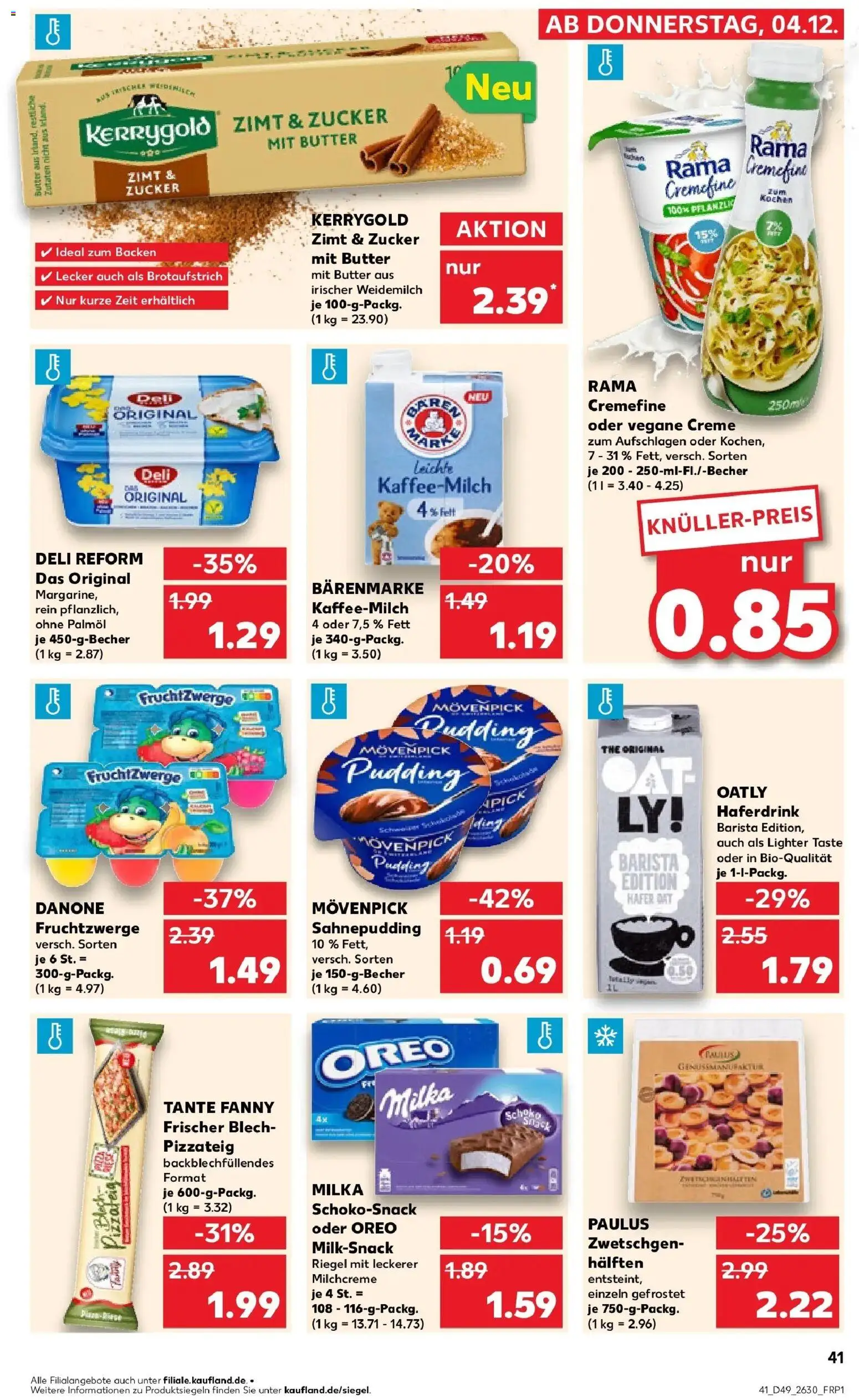 Kaufland prospekt Leipzig	 – gültig ab 08.12.2025 | Seite: 41 | Produkte: Rama, Zucker, Oatly, Deli reform
