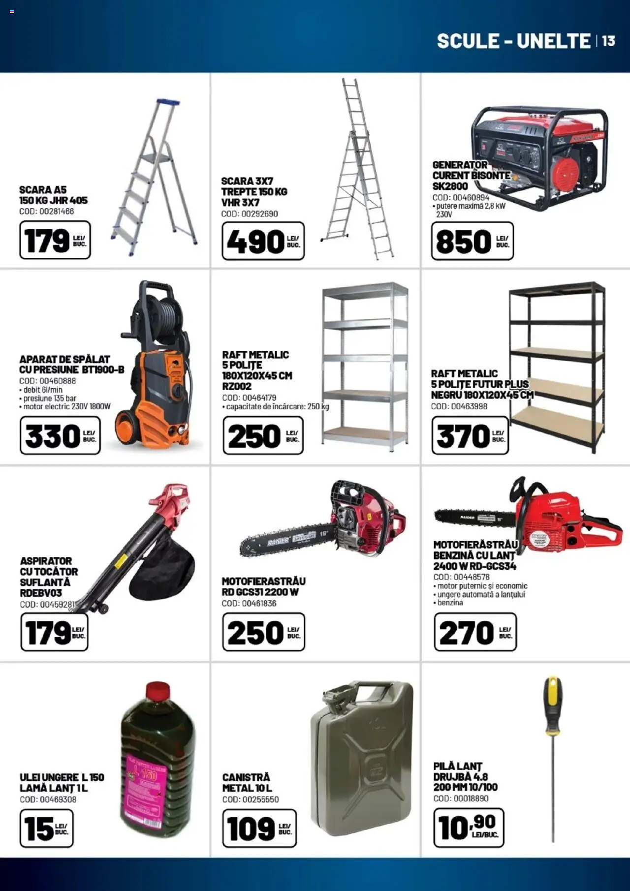 Noul catalog Ambient – valabil de la 01.10.2025 | Pagină: 13 | Produse: Aspirator, Raft, Tocător, Ulei