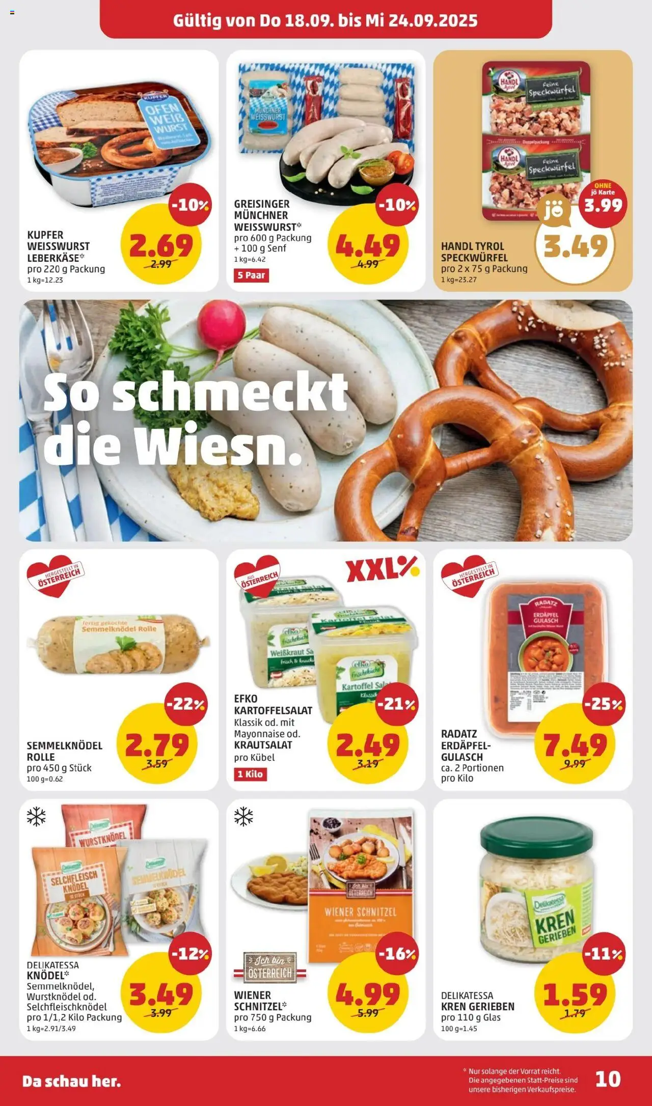 Penny Markt Flugblatt gültig ab 18.09.2025 | Seite: 10 | Produkte: Mayonnaise, Wurst, Ofen