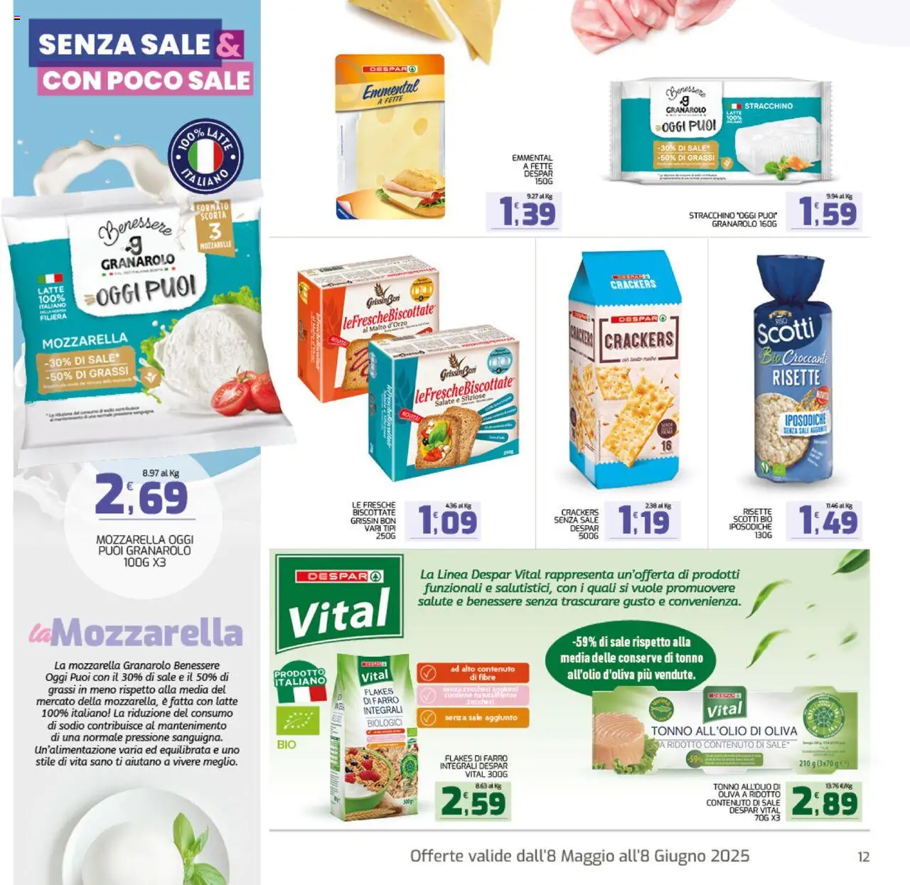 Volantino Interspar del 04.06.2025 | Pagina: 12 | Prodotti: Sale, Latte, Olive, Farro