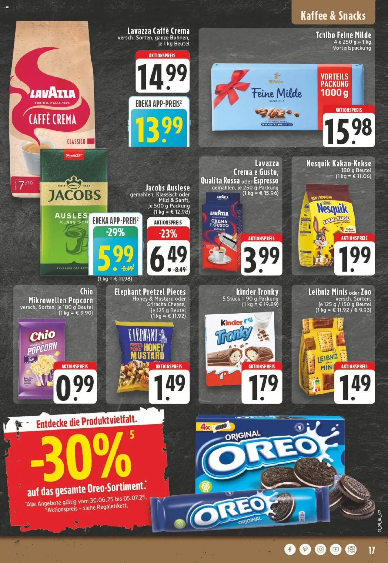 Edeka prospekt Mönchengladbach	 - gültig ab dem 29.06.2025 | Seite: 17 | Produkte: Lavazza, Nesquik, Bett, Kaffee