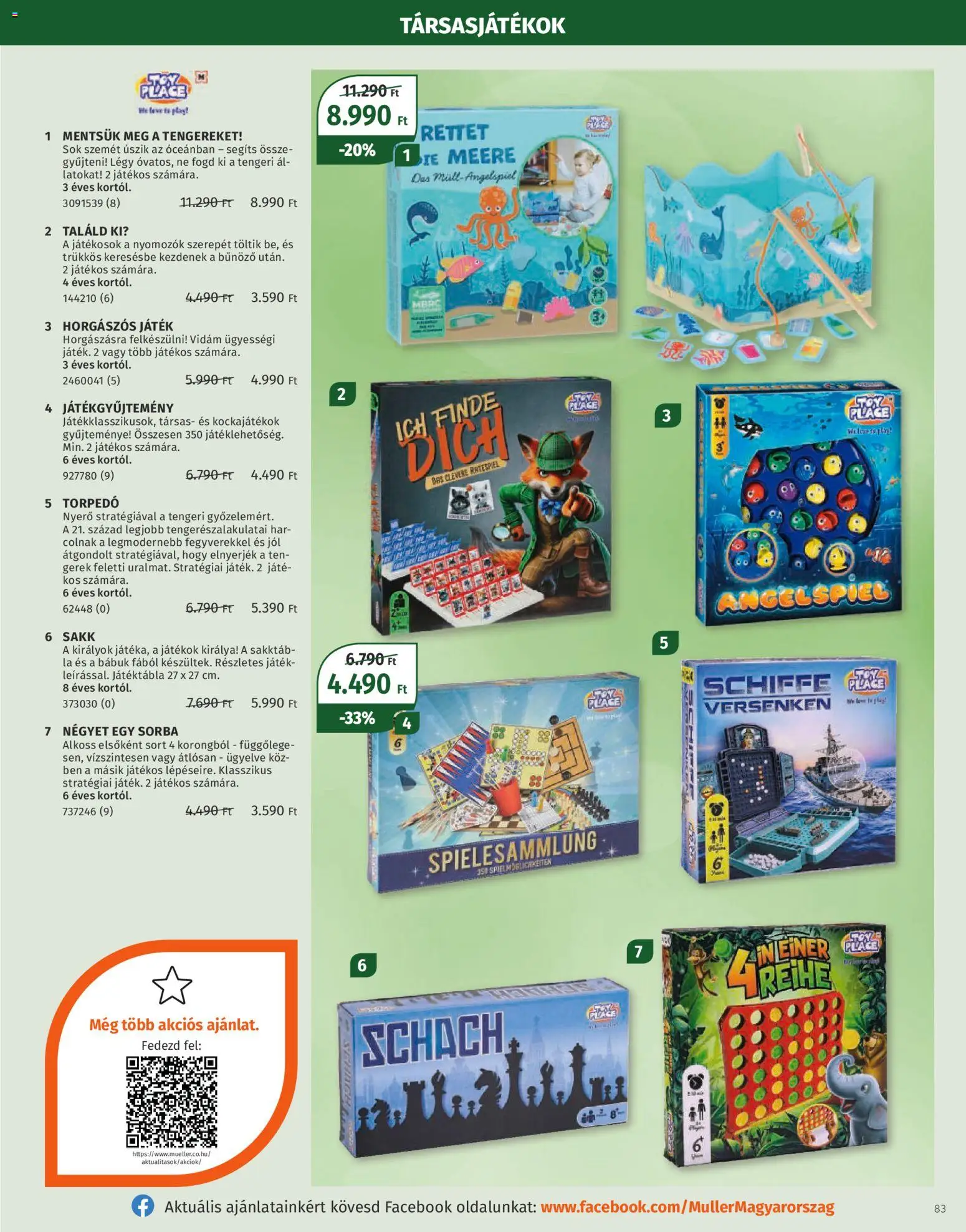 Müller akciós ujság - amely érvényes a következő dátumtól: 27.10.2025 | Oldal: 83 | Termékek: Társasjátékok, Játék, Játékok