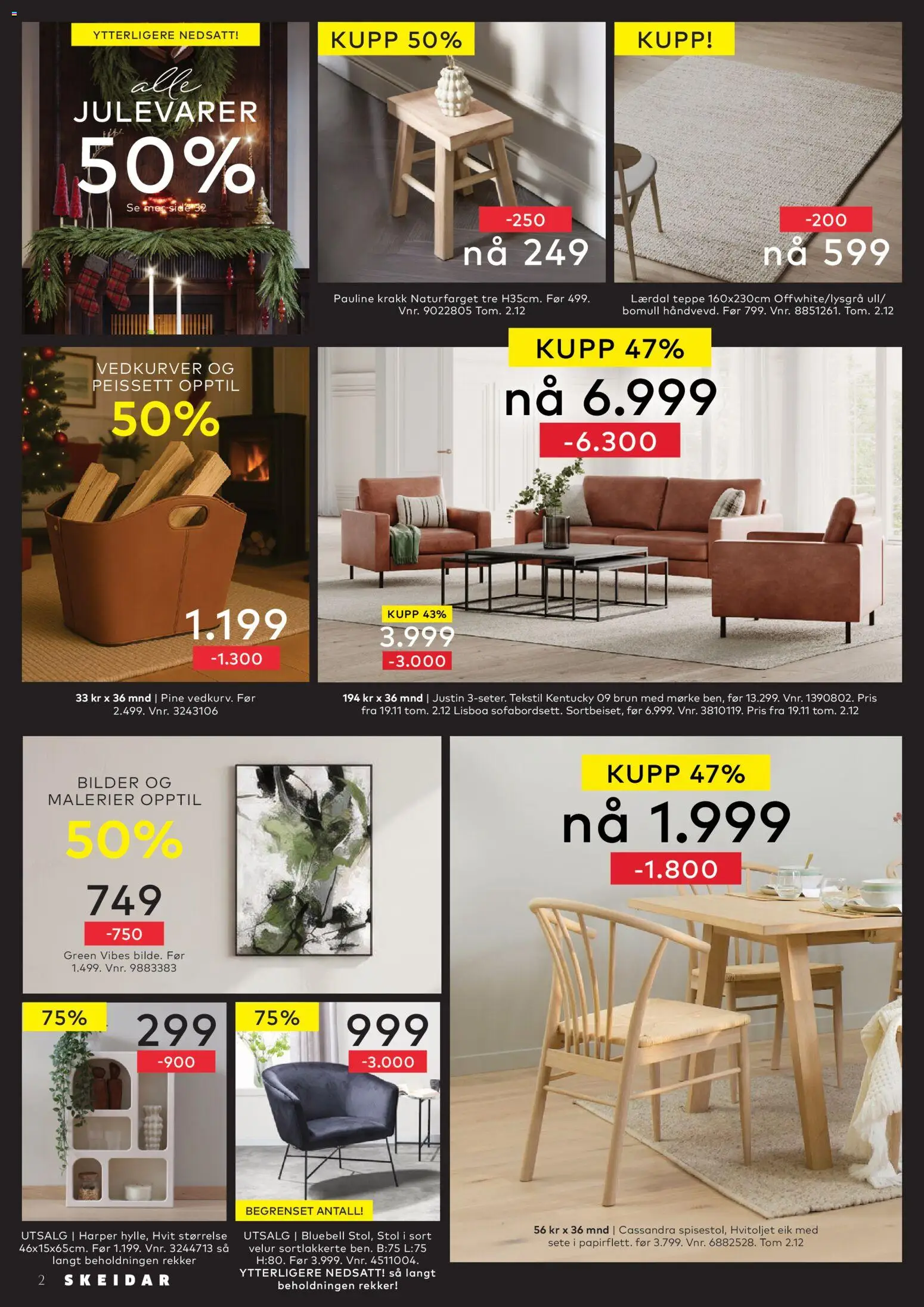 {H1} | Side: 2 | Produkter: Nuisette, Krakk, Stol, Teppe