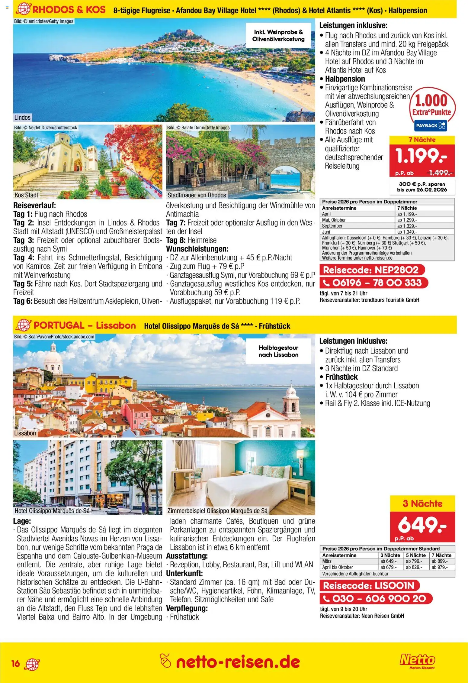 Netto Reisen Prospekt 	 – gültig ab 29.01.2026 | Seite: 16 | Produkte: Bad, Uhr