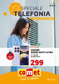 Anteprima del volantino Comet Telefonia catalogo valido a partire dal 15.09.2025