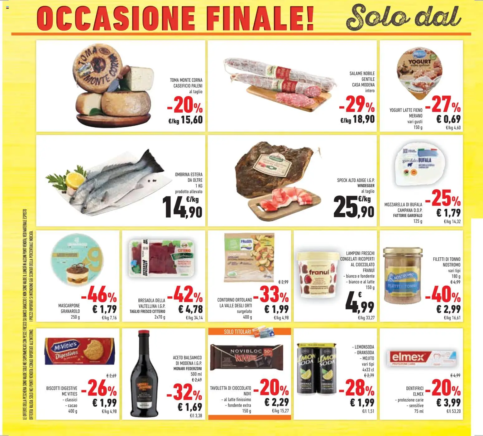 Volantino Conad del 25.03.2026 | Pagina: 42 | Prodotti: Speck, Salame, Mozzarella, Cacao