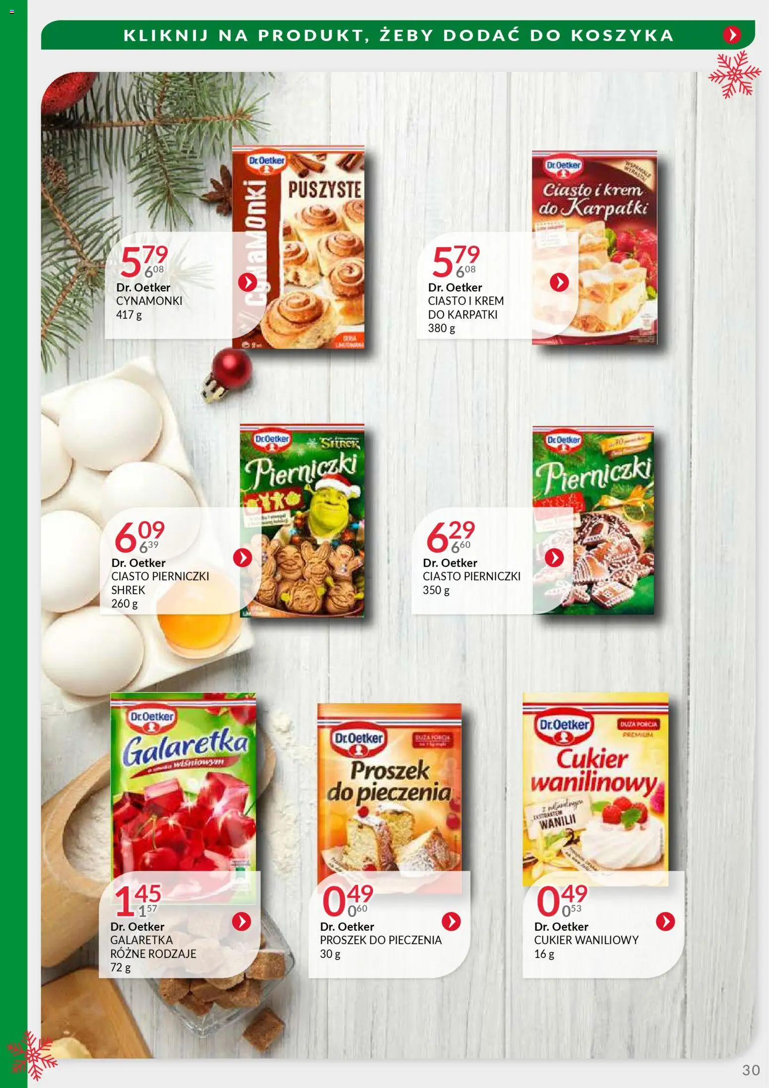 Eurocash Gazetka - Oferta Handlowa MR Południowy Wschód od 24.11.2025 | Strona: 30 | Produkty: Ciasto, Pierniczki dr. oetker, Krem, Cukier