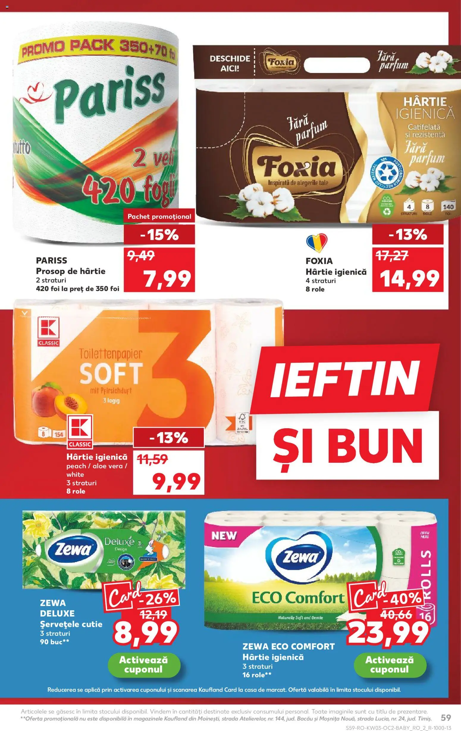 Kaufland RO akciós ujság - amely érvényes a következő dátumtól: 14.01.2026 | Oldal: 59 | Termékek: Parfüm, Aloe vera