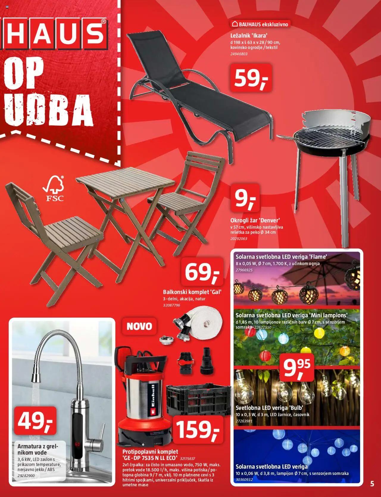 Bauhaus katalog │ velja od 31.07.2025 | Stran: 5 | Izdelki: Ležalnik, Črpalka, Zar, Časovnik