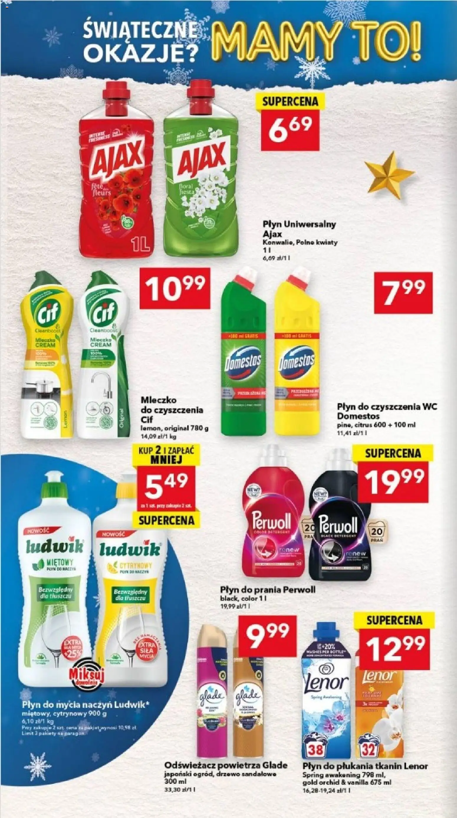 Lewiatan gazetka - Lublin od 04.12.2025 | Strona: 14 | Produkty: Płyn do prania Perwoll, Odświeżacz, Domestos, Płyn do mycia naczyń