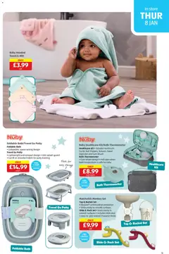 Preview of Aldi - Weekly offers UK Specialbuys valid from 08.01.2026 | Page: 13 | Products: Bath, Brush, Towel, Thermometer