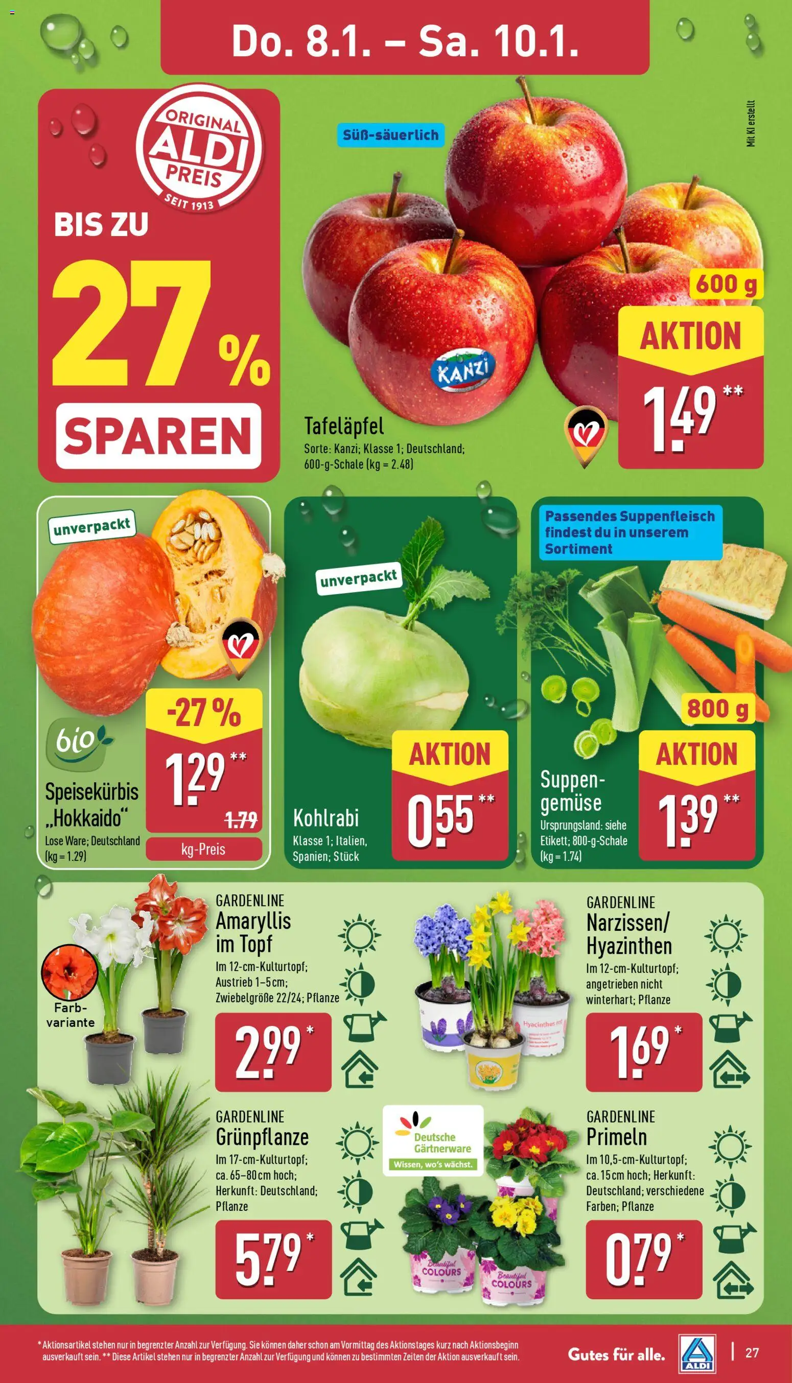 Aldi Prospekt 	 – gültig ab 05.01.2026 | Seite: 27 | Produkte: Kohlrabi, Gemüse, Suppenfleisch