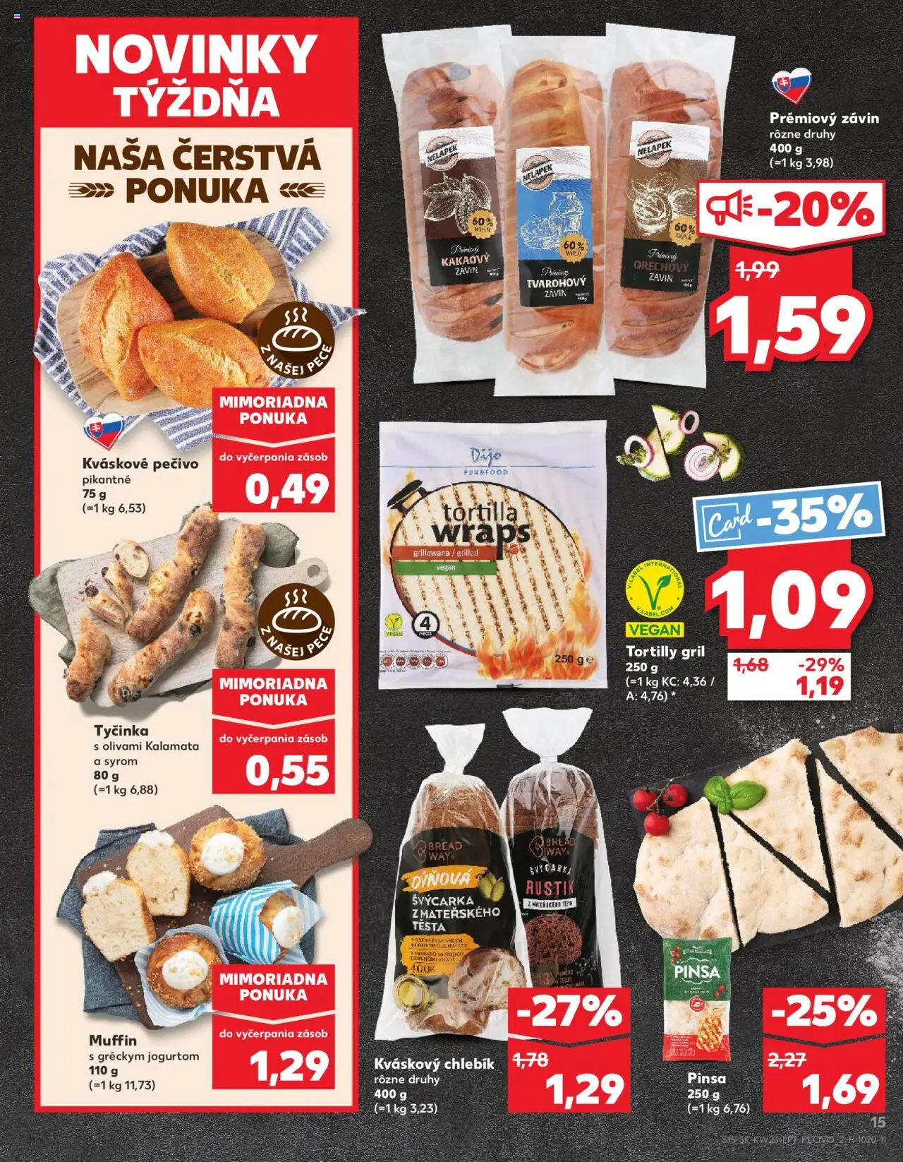 Nové Kaufland akcie – leták je platný od 05.06.2025 | Strana: 15 | Produkty: Gril, Tortilla, Závin