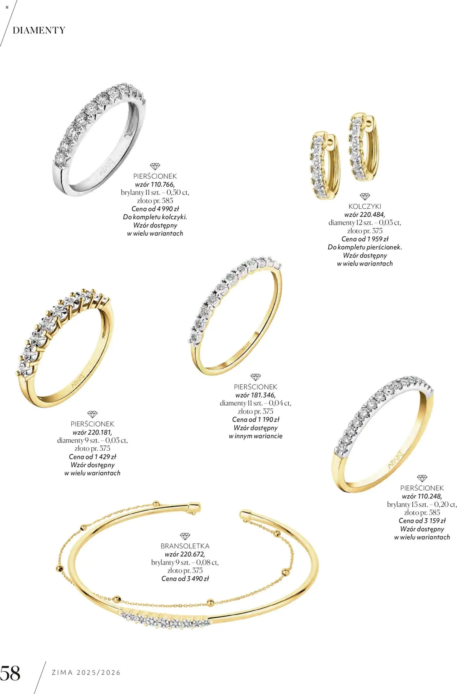 Apart promocje od 04.11.2025 | Strona: 60 | Produkty: Bransoletka, Pierścionek
