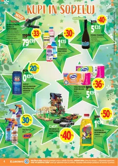 E.leclerc katalog akcije – veljaven od 08.04.2026 | Stran: 4 | Izdelki: Čistila, Toaletni papir, Penina, Pivo