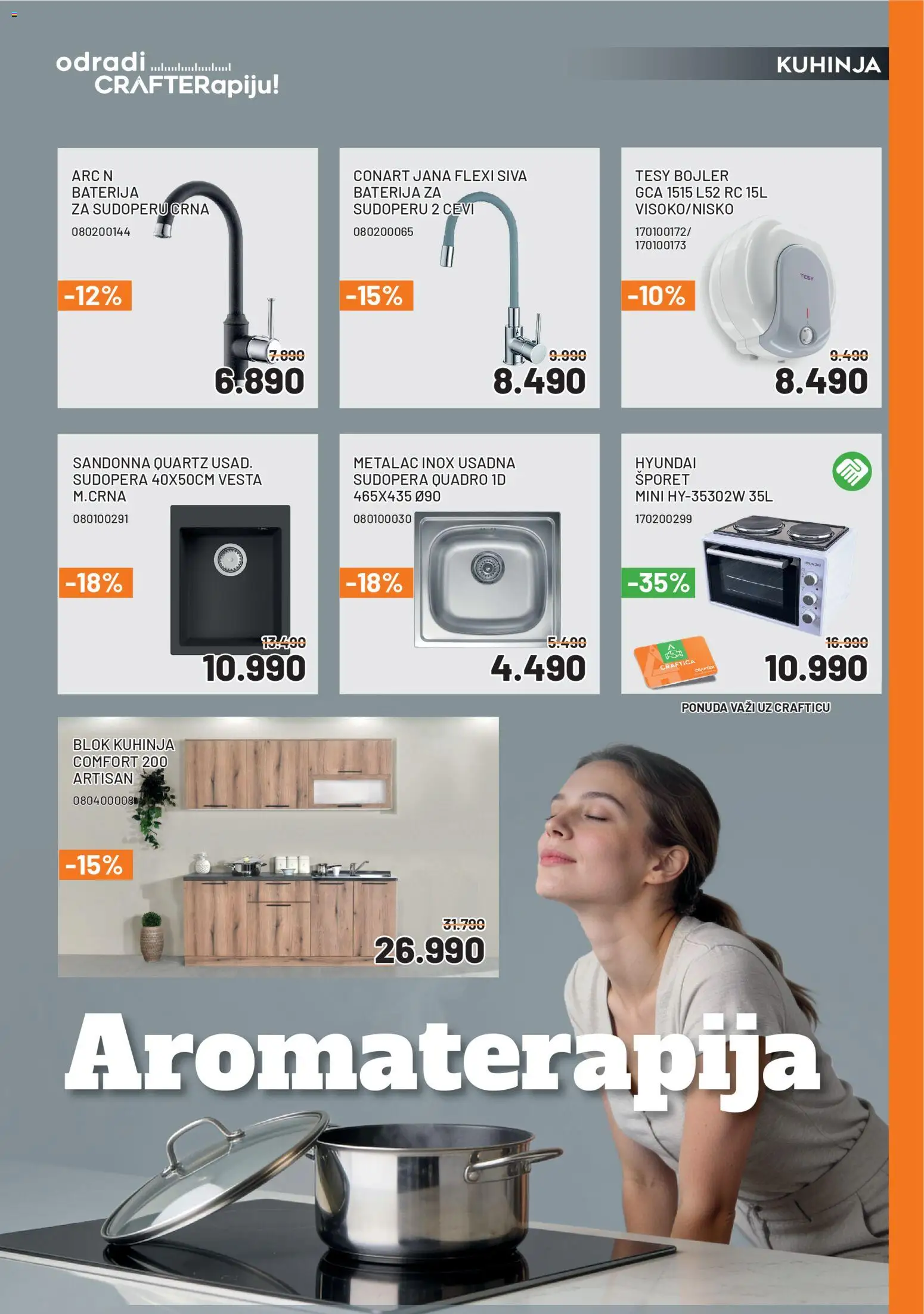 Crafter katalog - važi od 03.04.2026 | Strana: 10 | Proizvode: Kuhinja, Baterija, Šporet