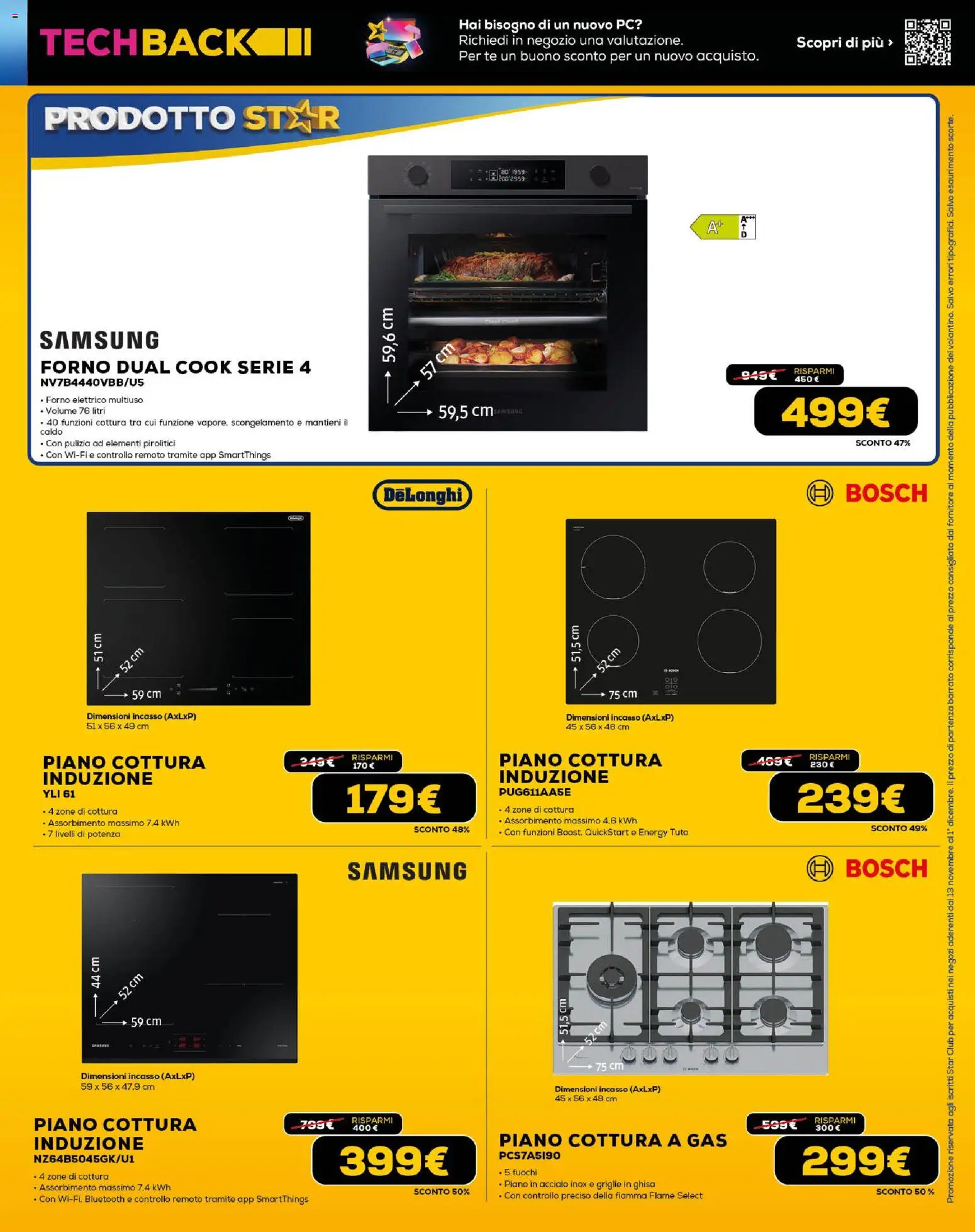 Volantino Euronics del 13.11.2025 | Pagina: 27 | Prodotti: Tè, Forno, Forno elettrico, Samsung