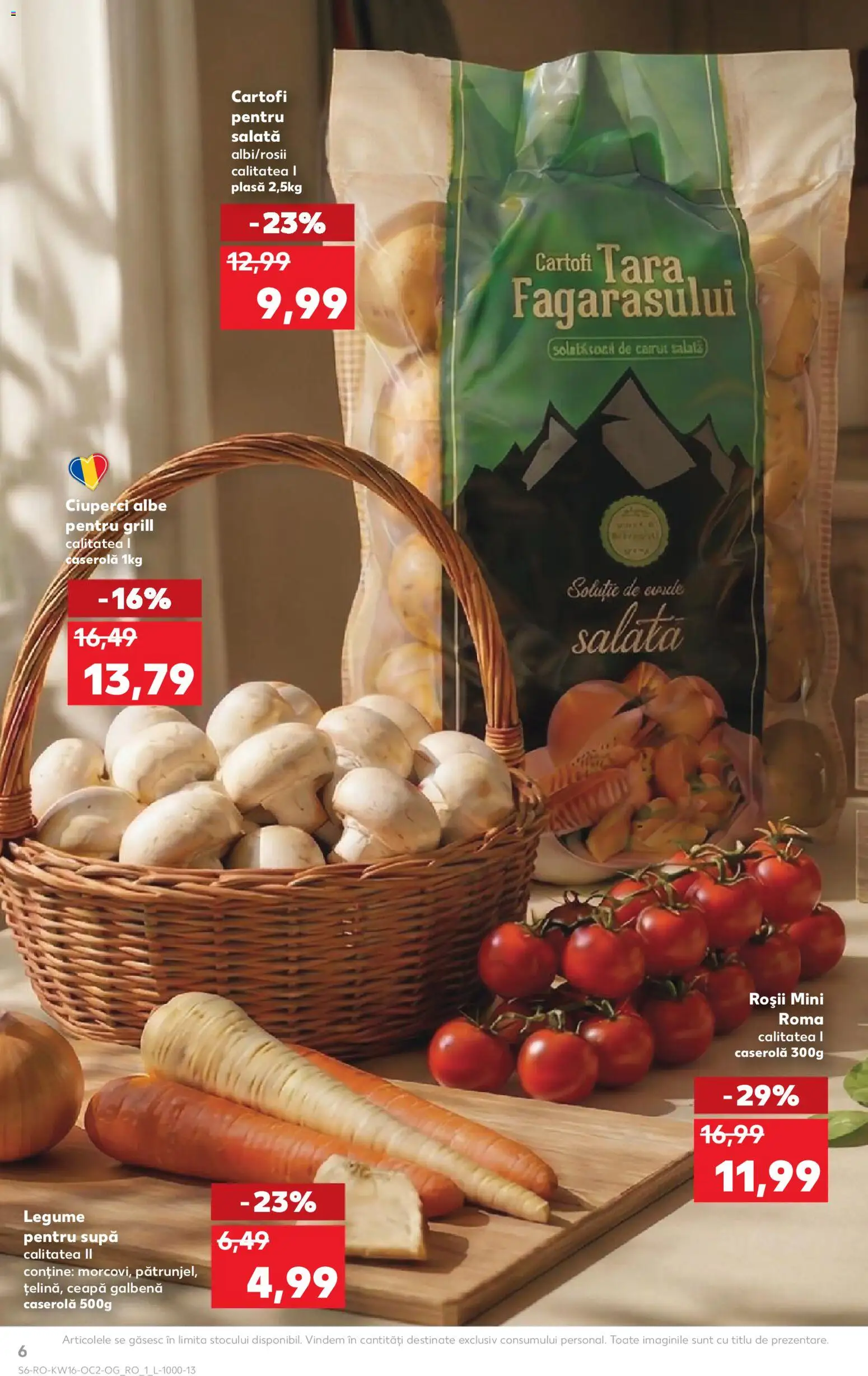 Noul catalog Kaufland – valabil de la 15.04.2026 | Pagină: 6 | Produse: Ceapă galbenă, Salată, Cartofi, Legume
