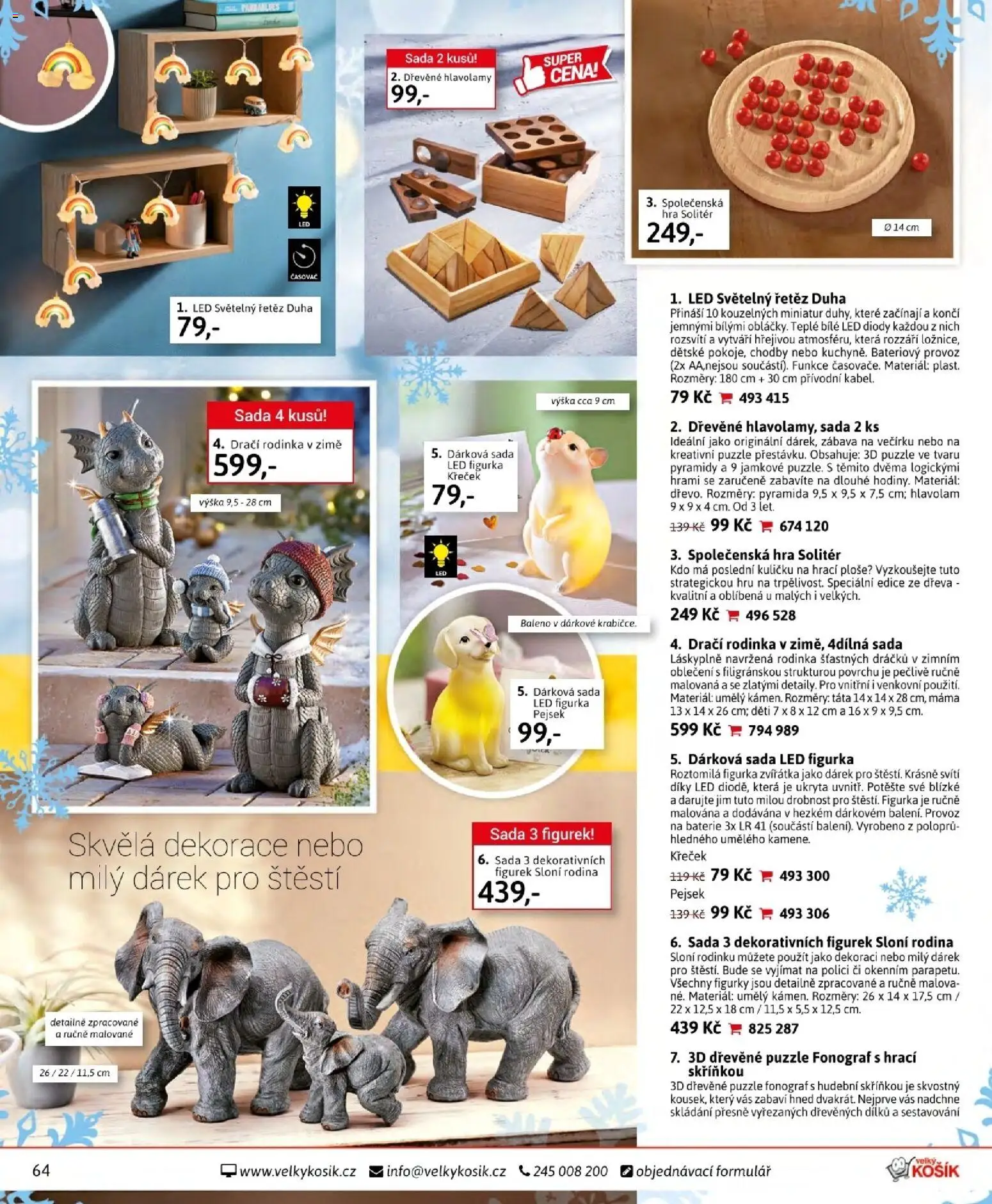 Velký Košík katalog listopad 2025 od 01.11.2025 | Strana: 64 | Produkty: Puzzle, Hlavolam, Světelný řetěz, LED