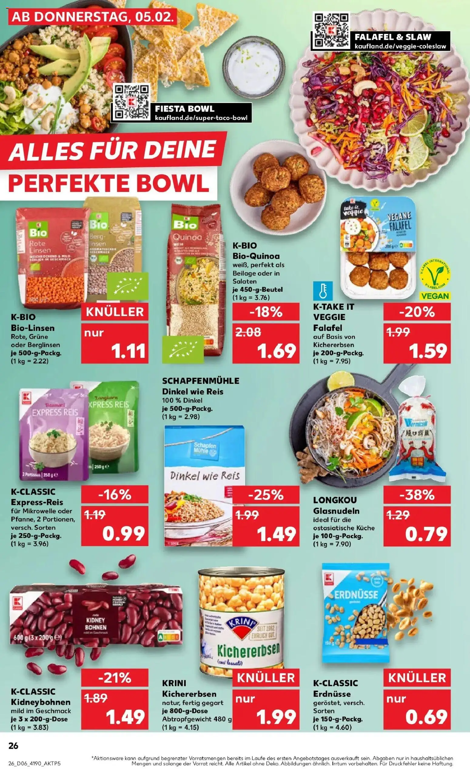 Kaufland prospekt Bretten	 – gültig ab 09.02.2026 | Seite: 26 | Produkte: Mikrowelle, Erdnüsse, Küche, Reis