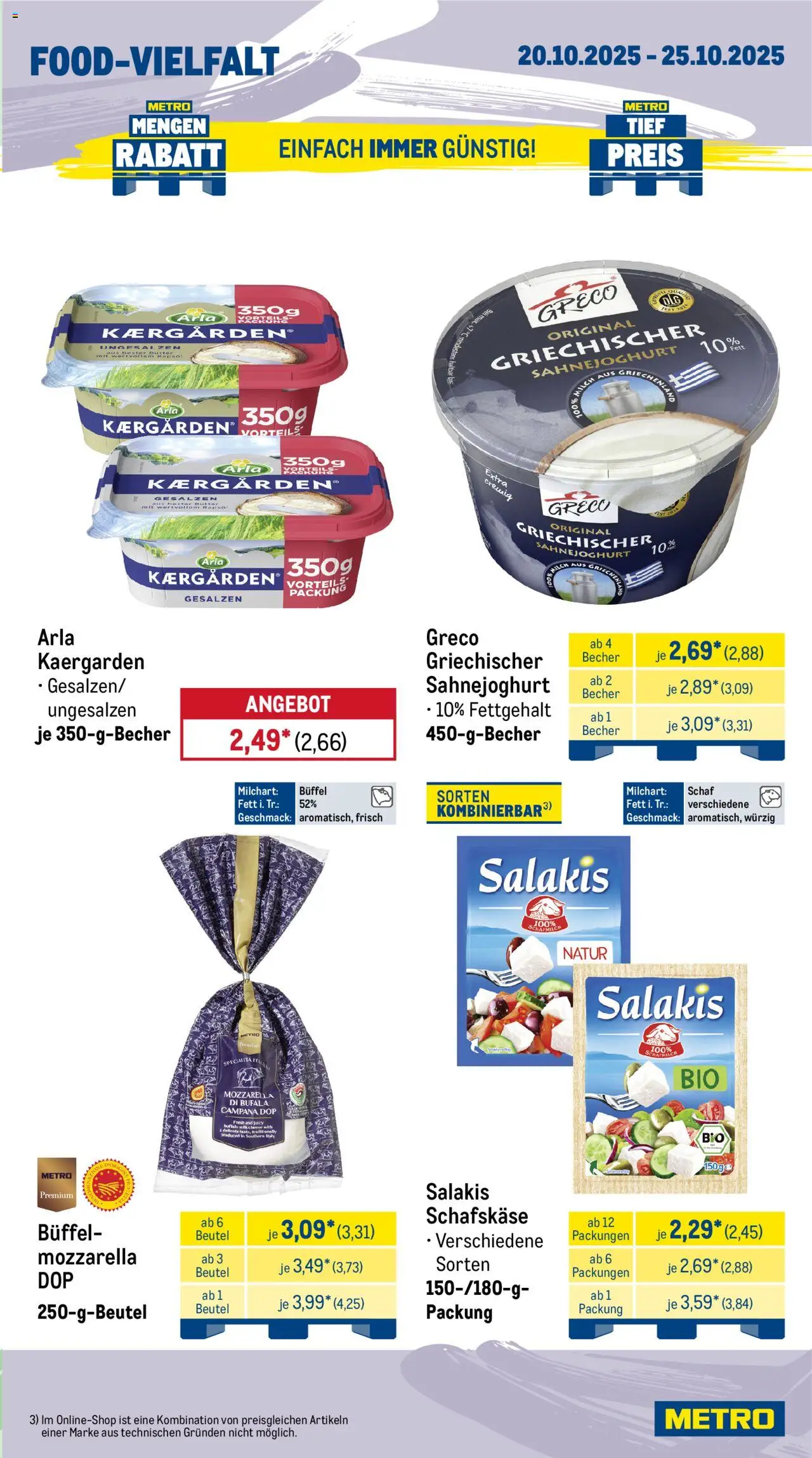 Metro Prospekt 	 – gültig ab 20.10.2025 | Seite: 11 | Produkte: Milch, Rapsöl, Mozzarella, Schafskase
