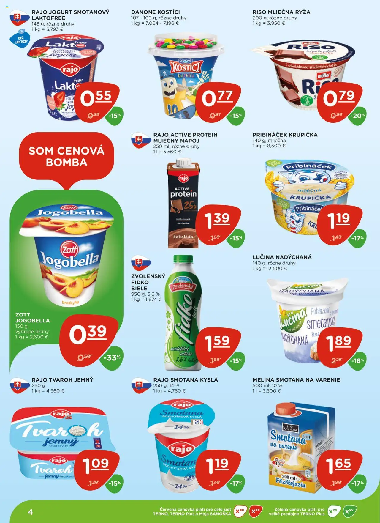 Terno leták │ platný od 19.06.2025 | Strana: 4 | Produkty: Jogurt, Smotana, Protein, Čokoláda