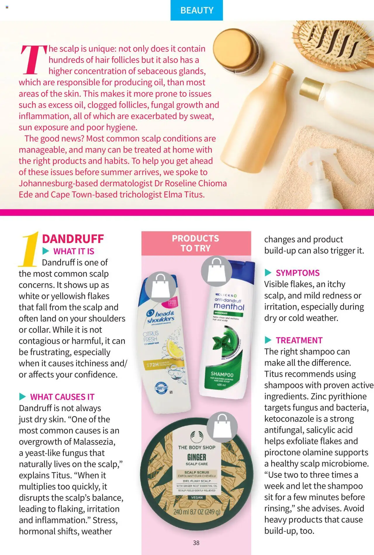 New Clicks catalogue – valid from 01.10.2025 | Page: 38 | Products: Oil, Shampoo, Flakes, Lotion