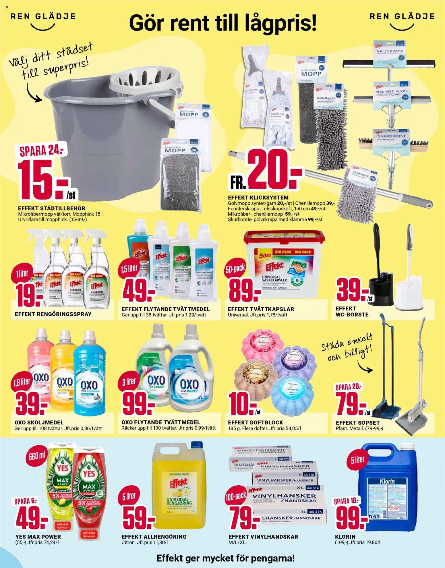 ÖoB reklamblad aktuell från 19.01.2026 | Sida: 7 | Produkter: Tvättmedel, Rengöringsspray, Allrengöring, Golvmopp