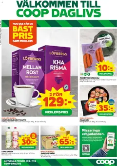 Coop Daglivs - erbjudanden - Förhandsvisning av reklamblad från butik Coop Daglivs aktuell från 11.08.2025