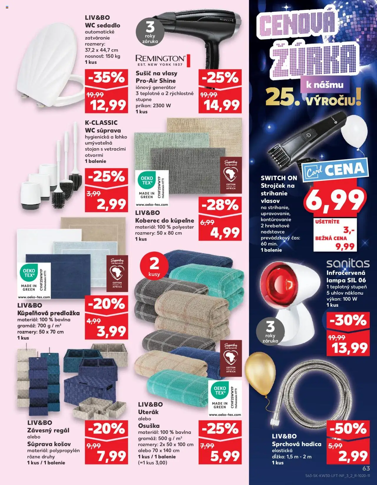 Kaufland Žilina │ platný od 24.07.2025 | Strana: 63 | Produkty: Koberec do kúpeľne, Regál, Lampa, Koberec