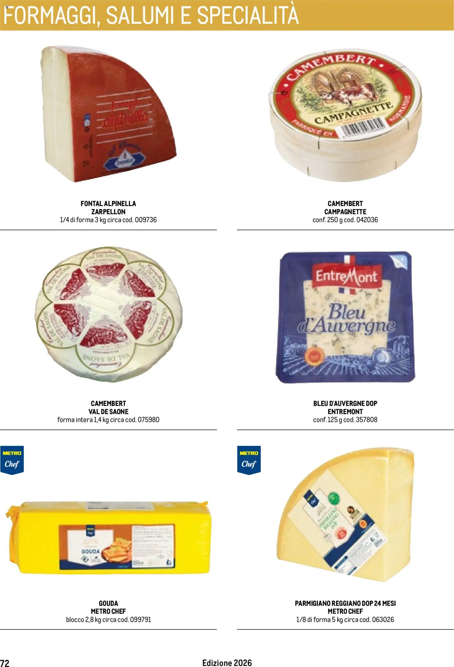 Volantino Metro del 17.10.2025 | Pagina: 72 | Prodotti: Parmigiano reggiano, Parmigiano
