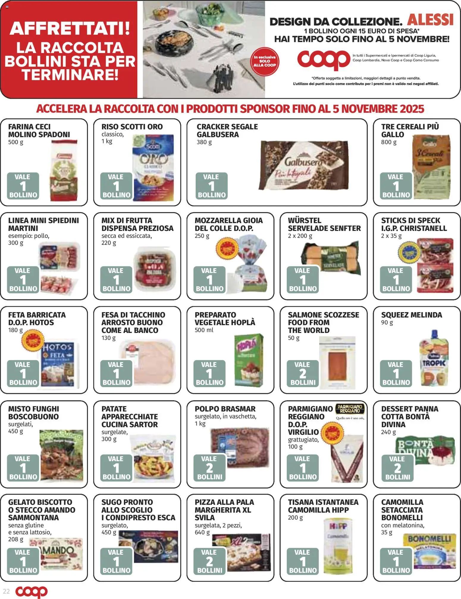 Volantino COOP del 23.10.2025 | Pagina: 22 | Prodotti: Salmone, Patate, Sugo, Parmigiano