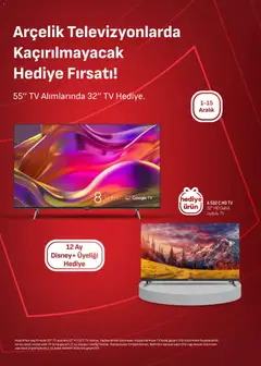 01.12.2025 tarihinden itibaren geçerli olan Arçelik kataloğu önizlemesi | Sayfa: 91 | Ürünler: TV