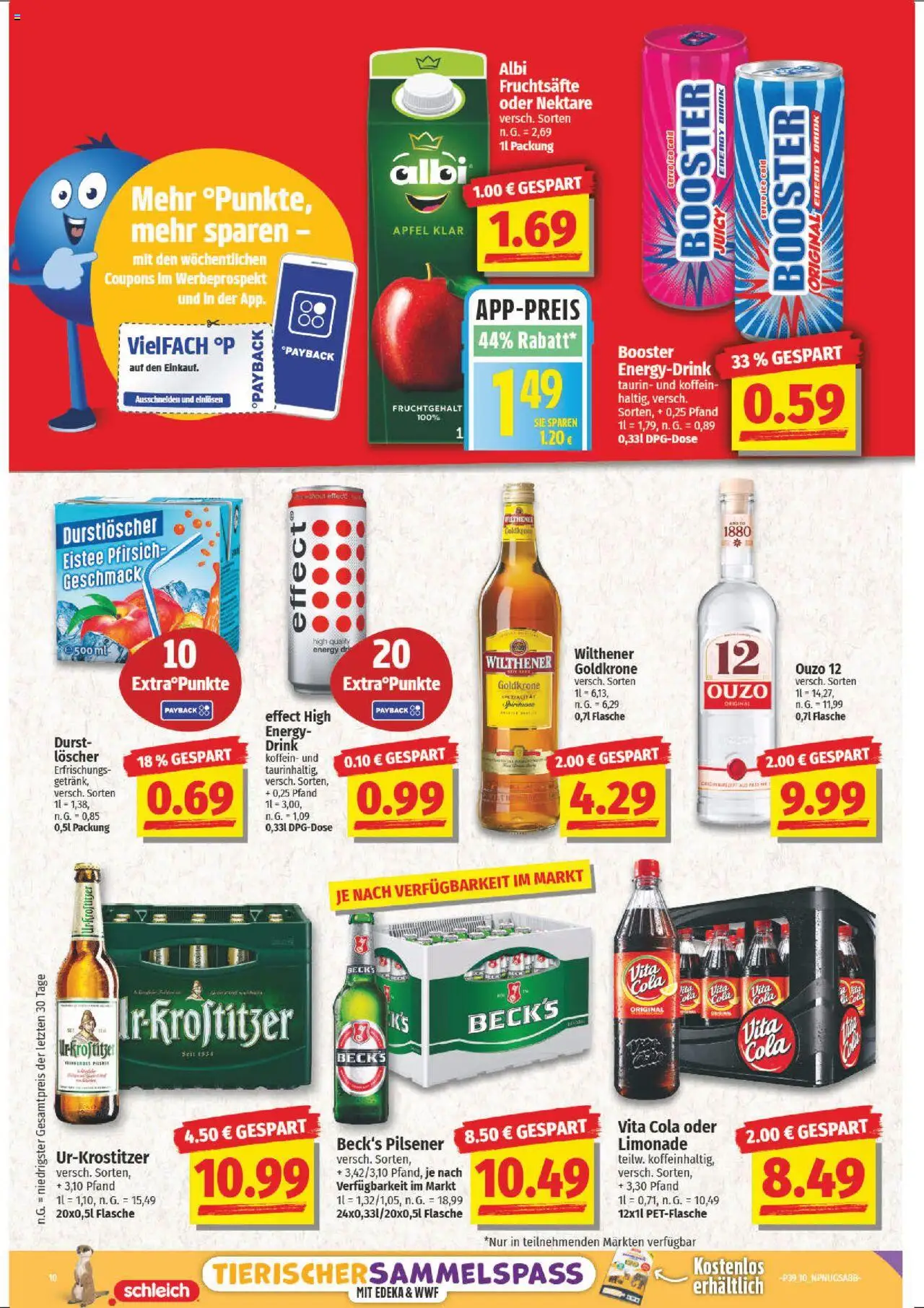 NP Discount Prospekt 	 – gültig ab 22.09.2025 | Seite: 10 | Produkte: Durstloscher, Ouzo 12, Wilthener, Limonade