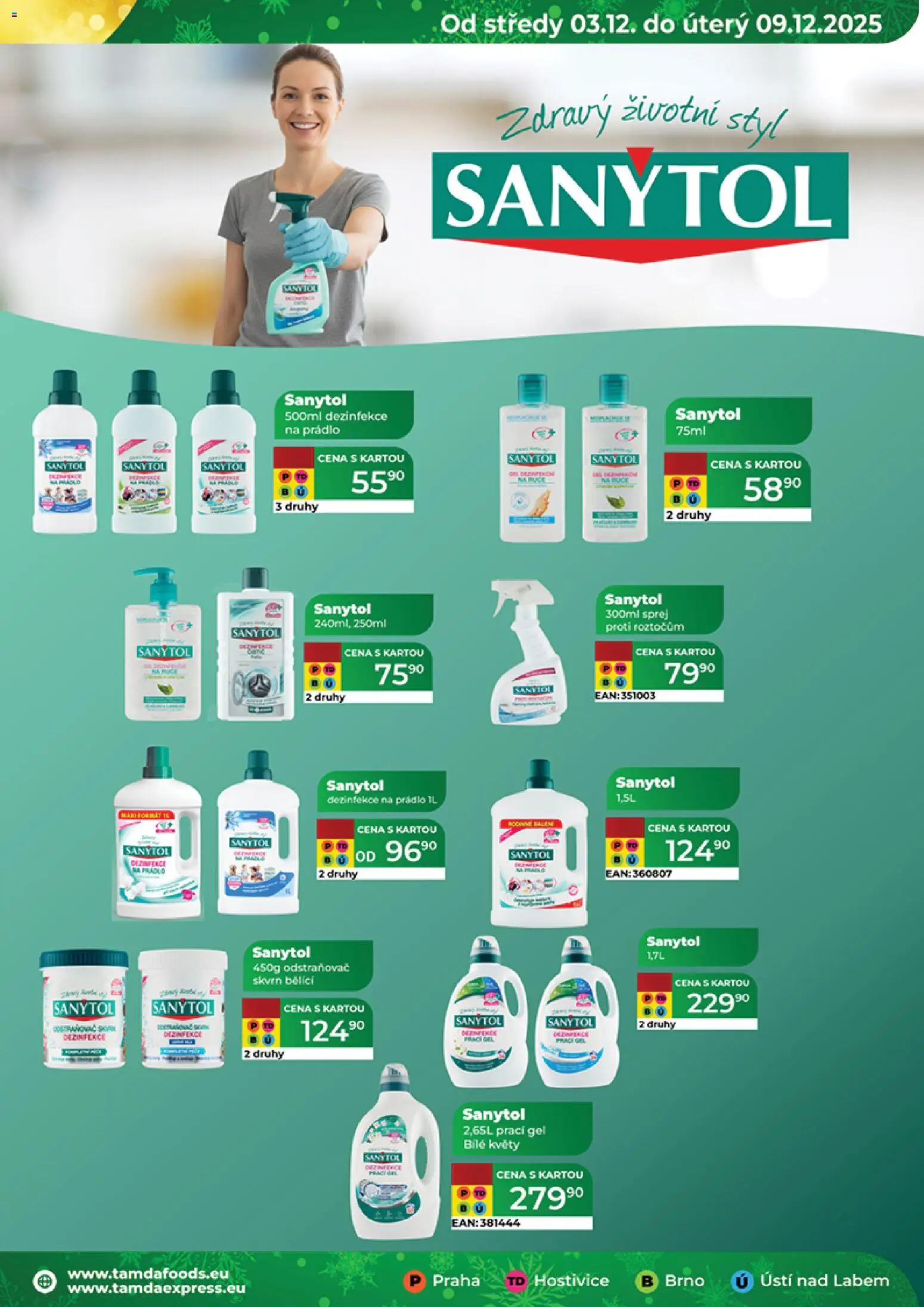 Tamda Foods leták od 03.12.2025 | Strana: 35 | Produkty: Prací gel, Sanytol proti roztočům, Dezinfekce na prádlo, Sanytol