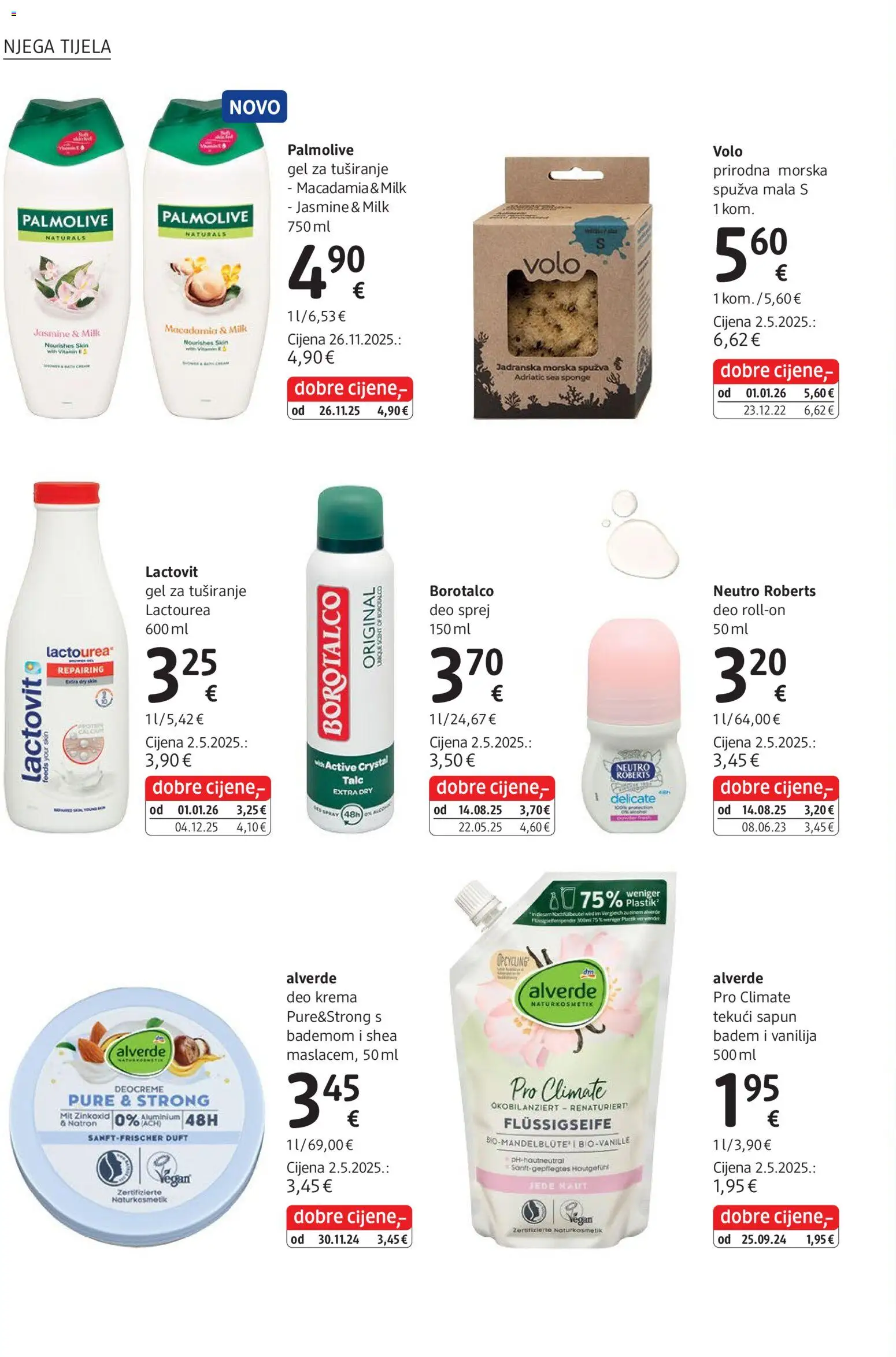 DM katalog | vrijedi od 01.02.2026 | Stranica: 24 | Proizvodi: Spužva, Gel za tuširanje, Krema, Badem