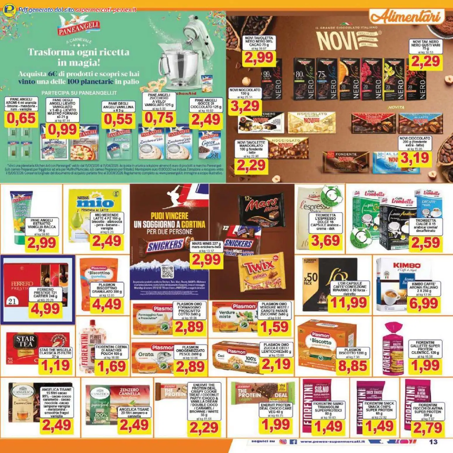 Volantino Pewex del 13.02.2026 | Pagina: 13 | Prodotti: Ceci, Rum, Gallette, Friggitrice