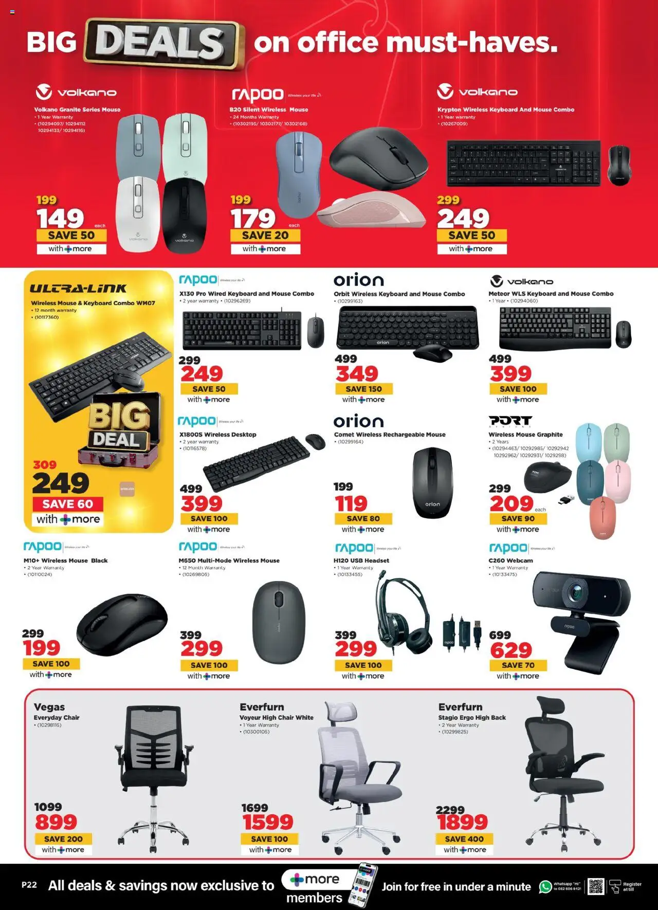 HiFi Corp Specials │ valid from 06.08.2025 | Page: 22 | Products: Headset, Mouse, USB, Chair