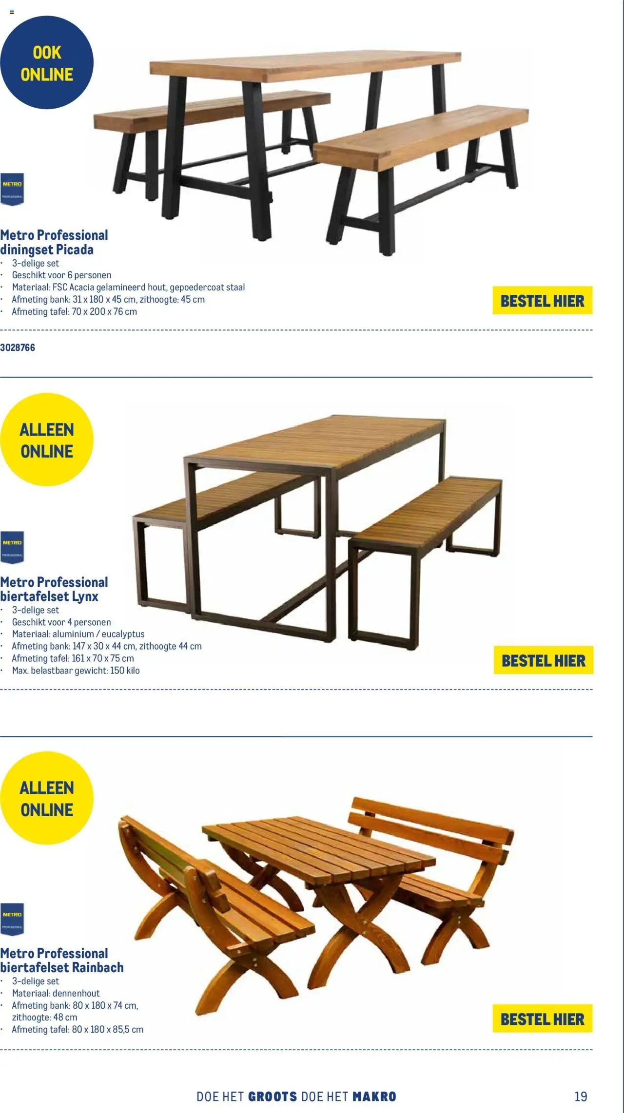  | Pagina: 19 | Producten: Gewicht, Bank, Tafel