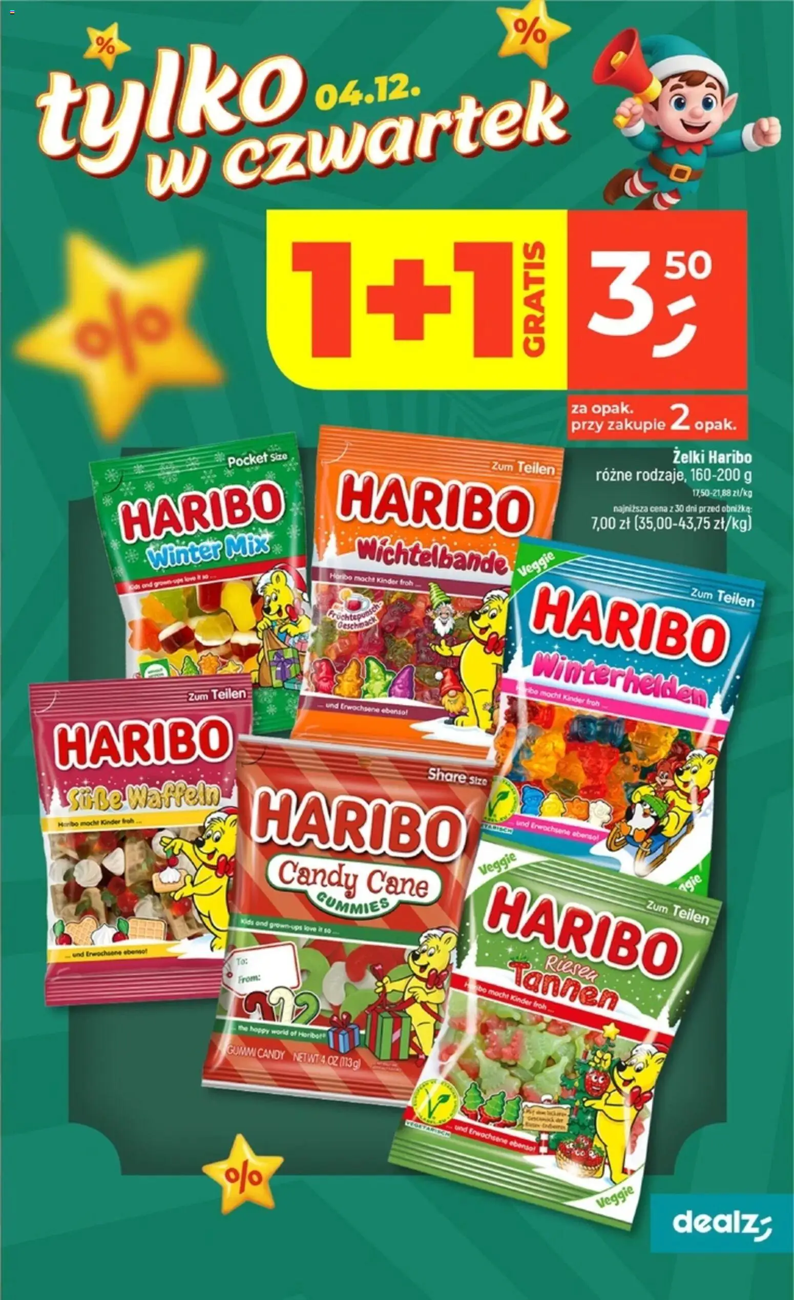 Dealz Gazetka od 04.12.2025 | Strona: 3 | Produkty: Żelki haribo, Żelki